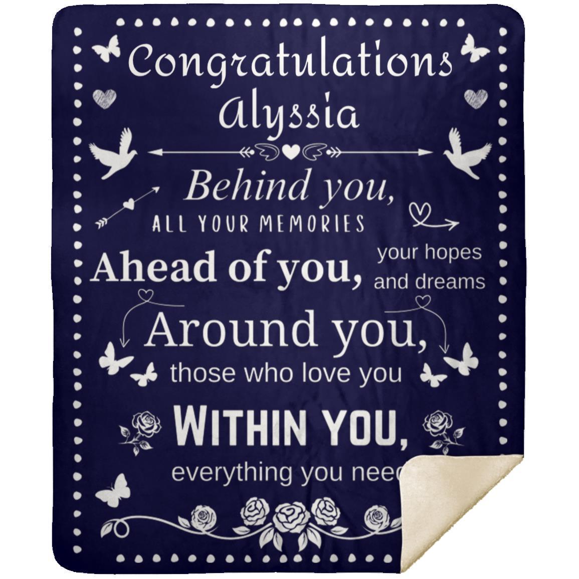 Personalized "Everything You Need" Recognition | Fleece Throw Blanket | 50inx60in