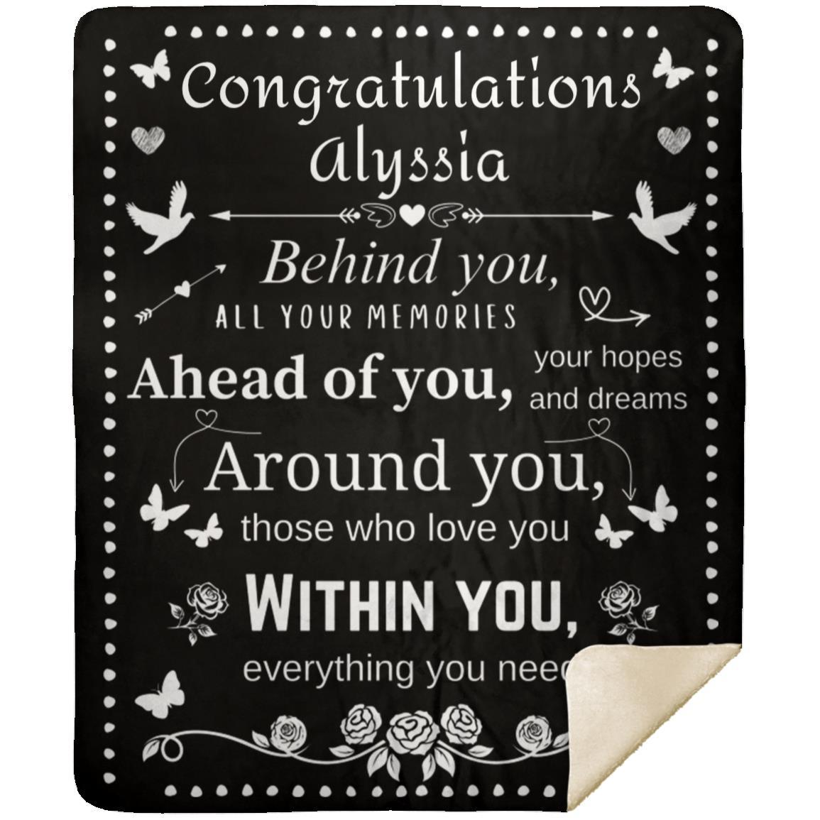 Personalized "Everything You Need" Recognition | Fleece Throw Blanket | 50inx60in