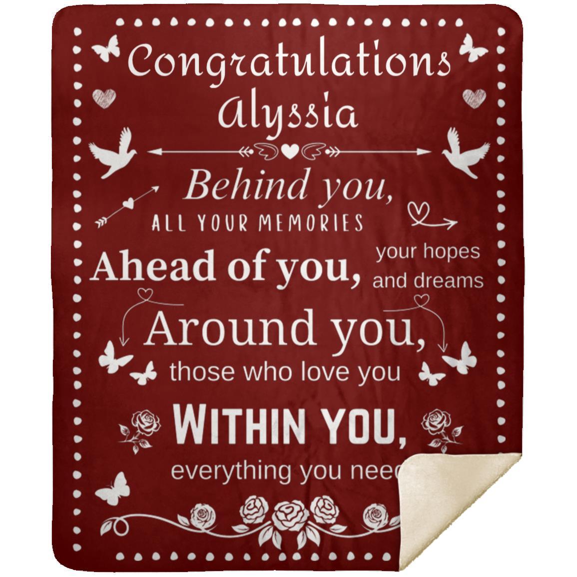 Personalized "Everything You Need" Recognition | Fleece Throw Blanket | 50inx60in