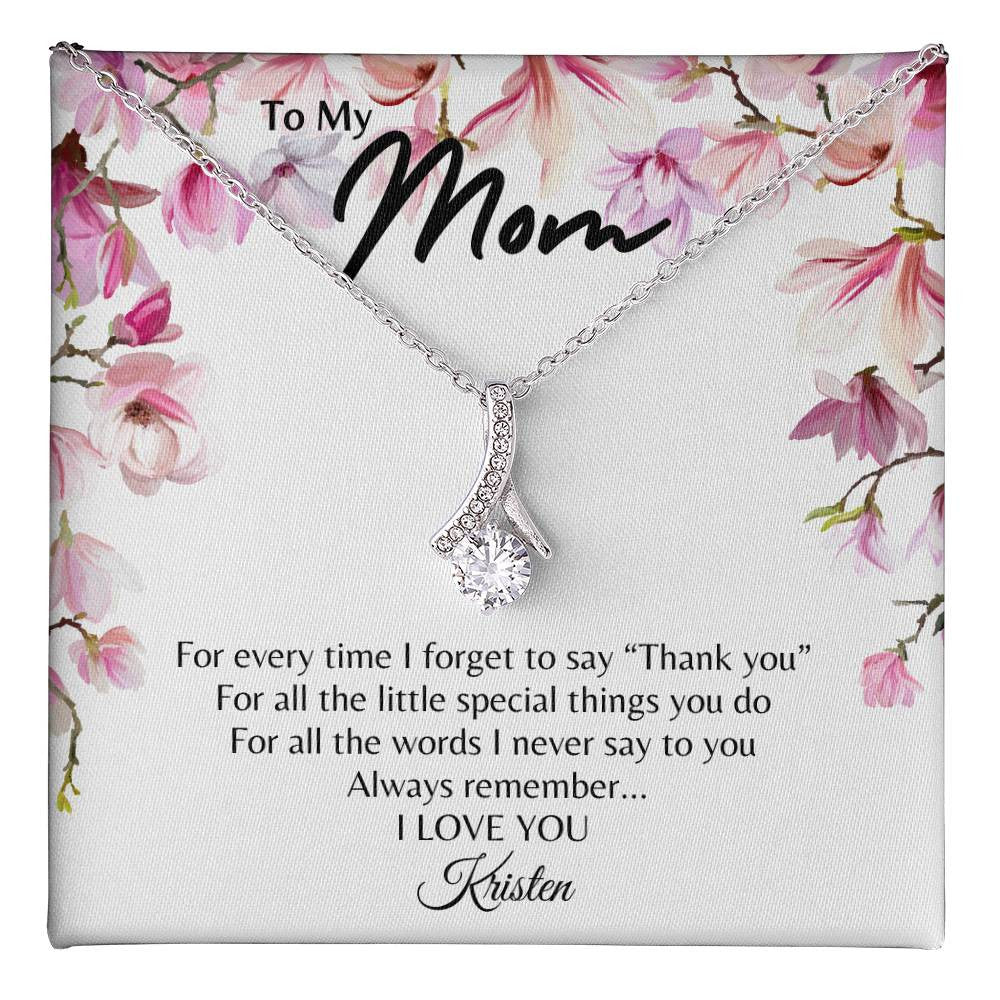 Personalized Thank You Mom | Alluring Beauty Pendant Necklace