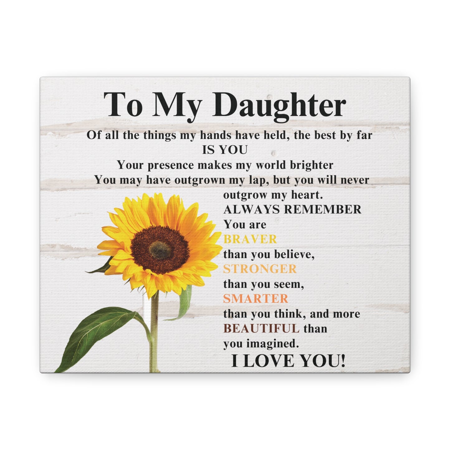 Daughter - Sunflower Canvas