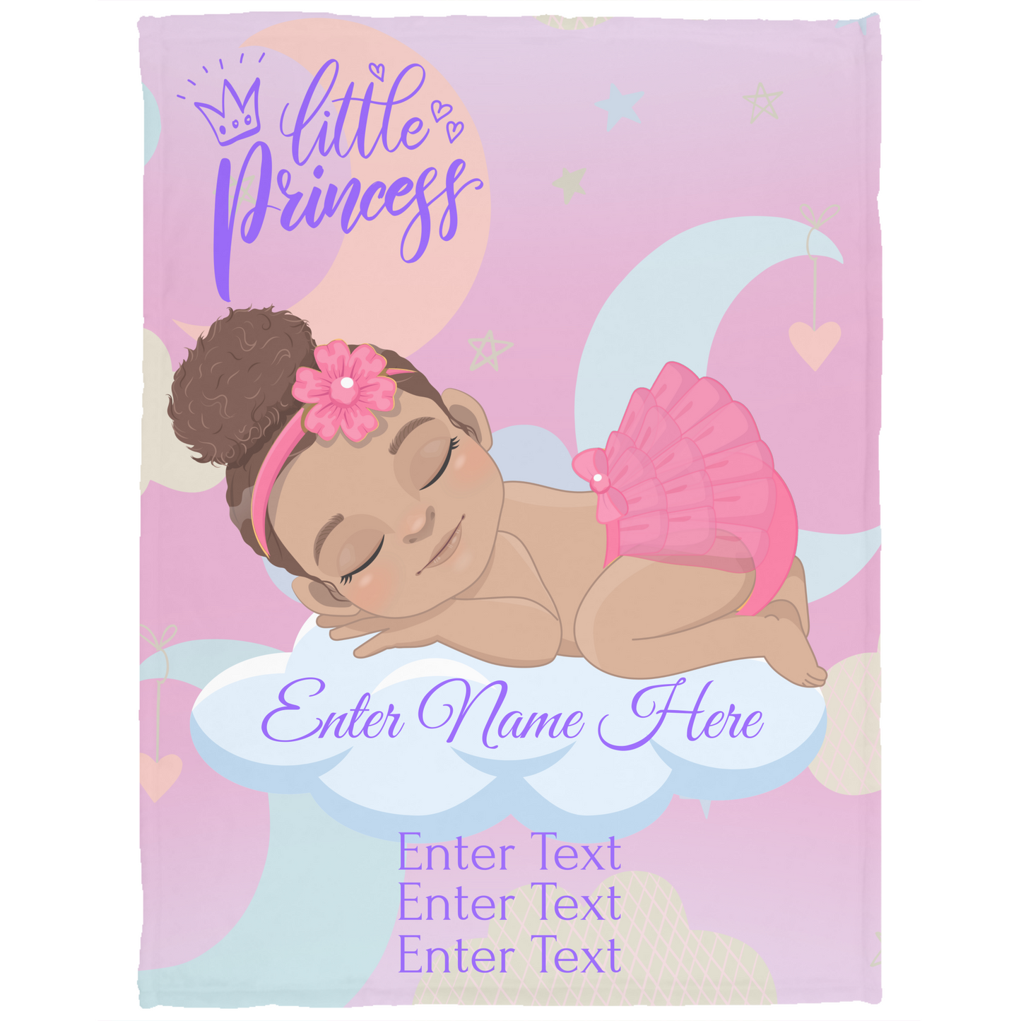 Little Princess Personalized Fleece Baby Blanket - 30"x40"
