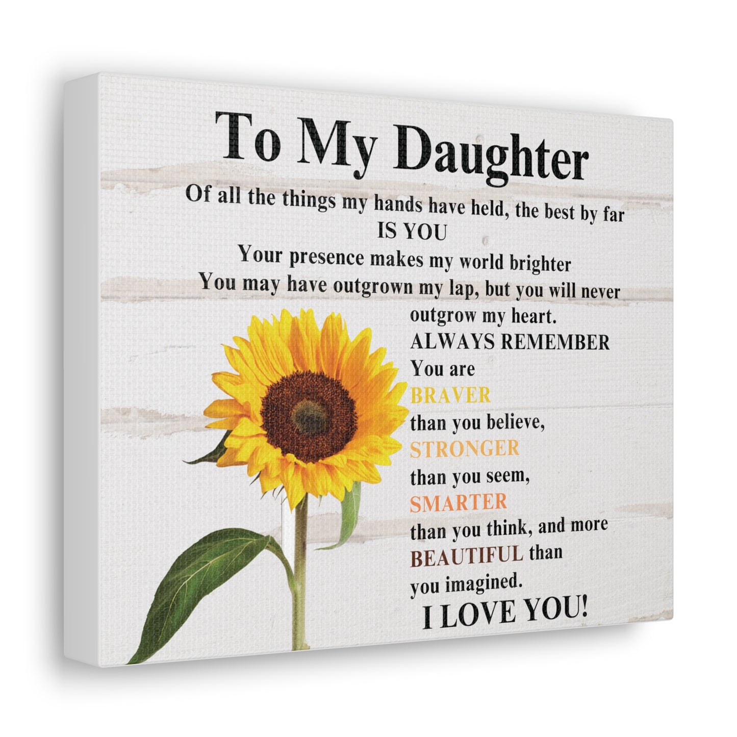 Daughter - Sunflower Canvas