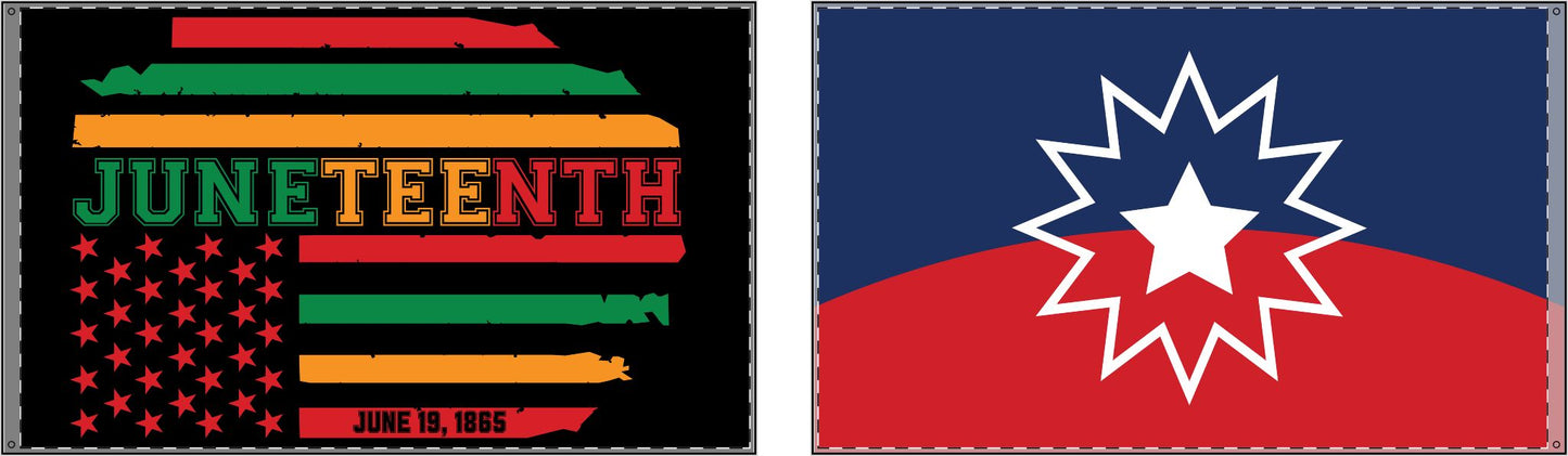 Juneteenth Double Sided Flag - Celebrate Freedom, Flag Decor for Black History Month, Outdoor Banner, Home Decoration, Juneteenth Party