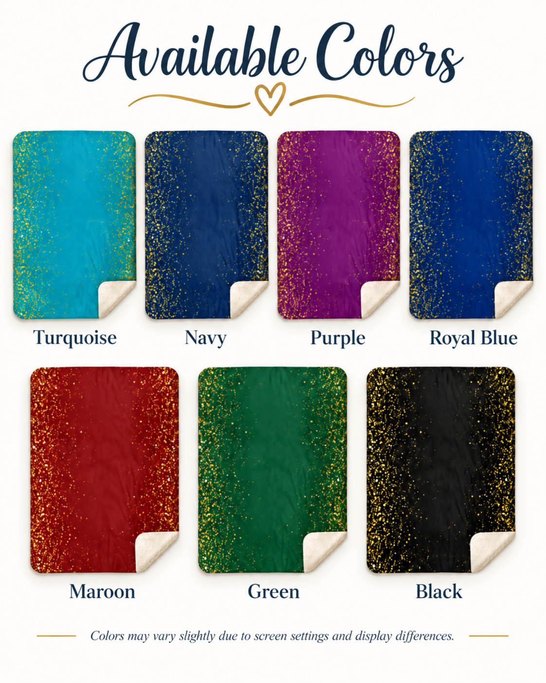 Glitter & Gold | Personalized | Throw Blanket