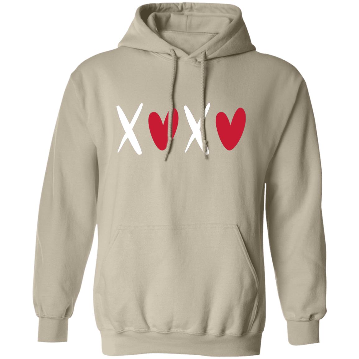 Adult WHI XOXO Kisses and Hearts | Pullover | Gildan Heavy 50/50 Blend