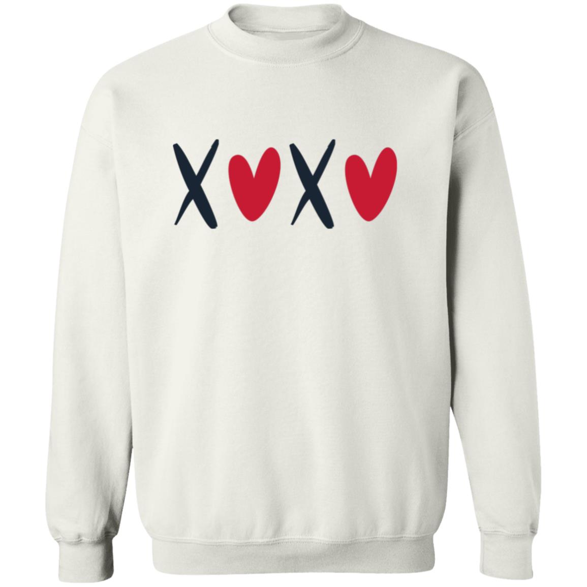 Adult XOXO Kisses and Red Hearts | Pullover | Gildan Heavy 50/50 Blend