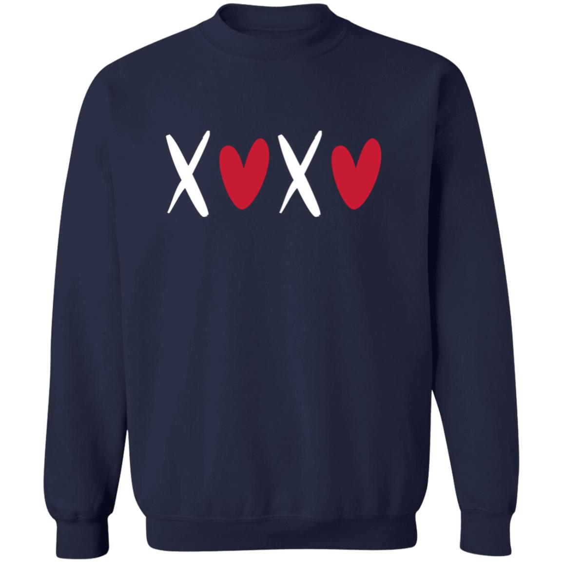 Adult WHI XOXO Kisses and Hearts | Pullover | Gildan Heavy 50/50 Blend