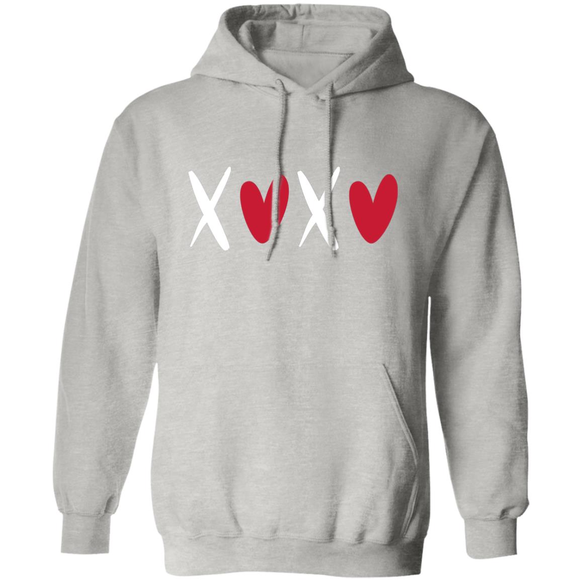 Adult WHI XOXO Kisses and Hearts | Pullover | Gildan Heavy 50/50 Blend
