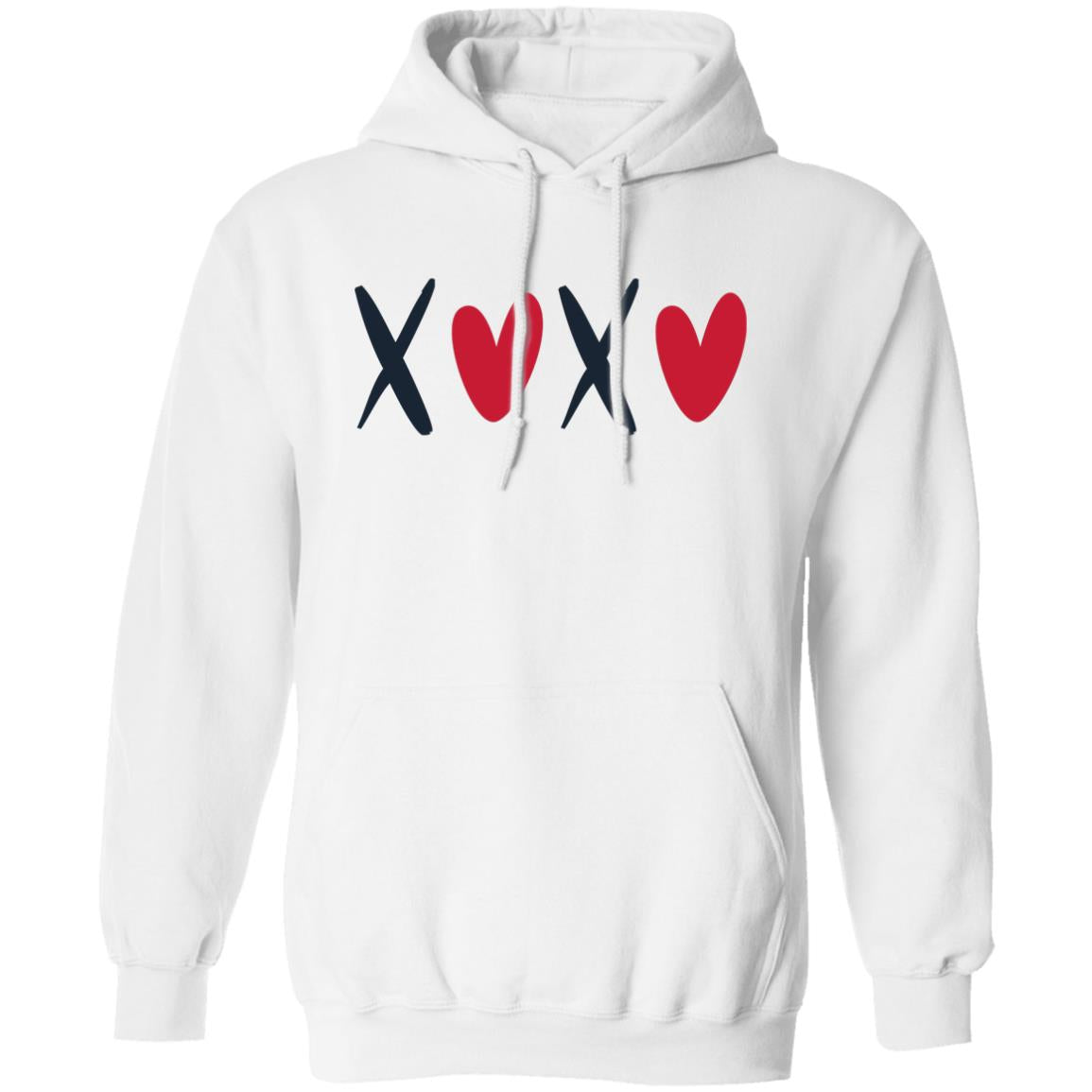 Adult XOXO Kisses and Red Hearts | Pullover | Gildan Heavy 50/50 Blend