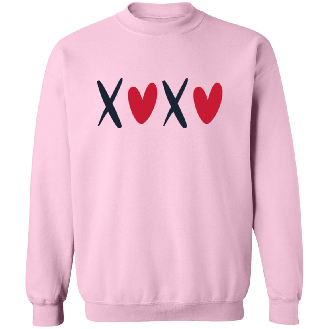 Adult XOXO Kisses and Red Hearts | Pullover | Gildan Heavy 50/50 Blend