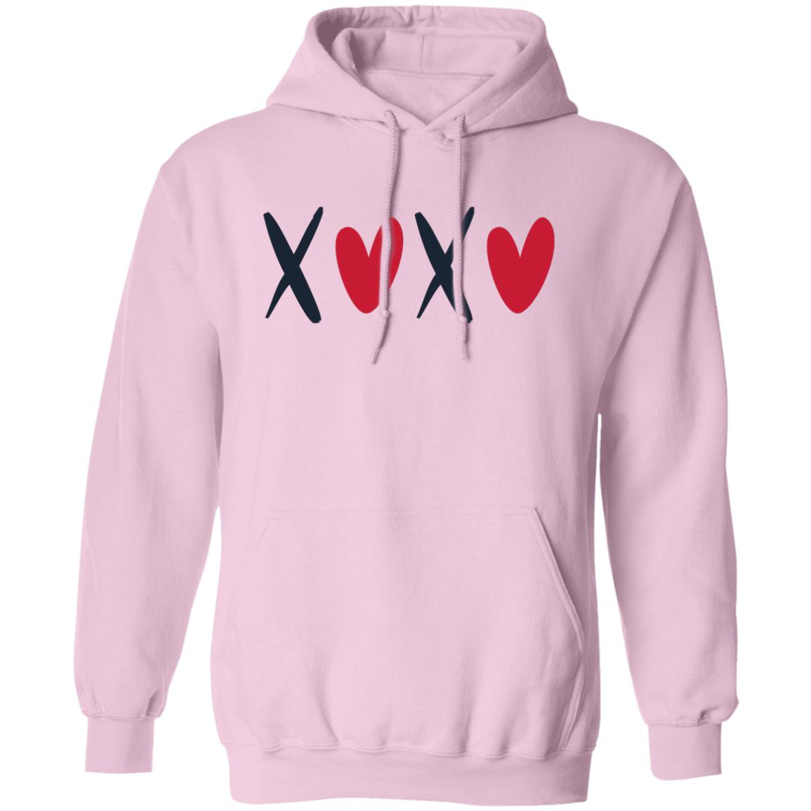 Adult XOXO Kisses and Red Hearts | Pullover | Gildan Heavy 50/50 Blend