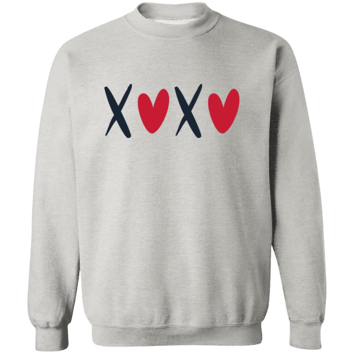 Adult XOXO Kisses and Red Hearts | Pullover | Gildan Heavy 50/50 Blend