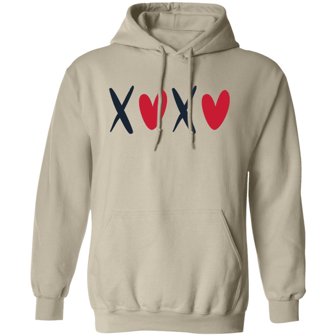 Adult XOXO Kisses and Red Hearts | Pullover | Gildan Heavy 50/50 Blend
