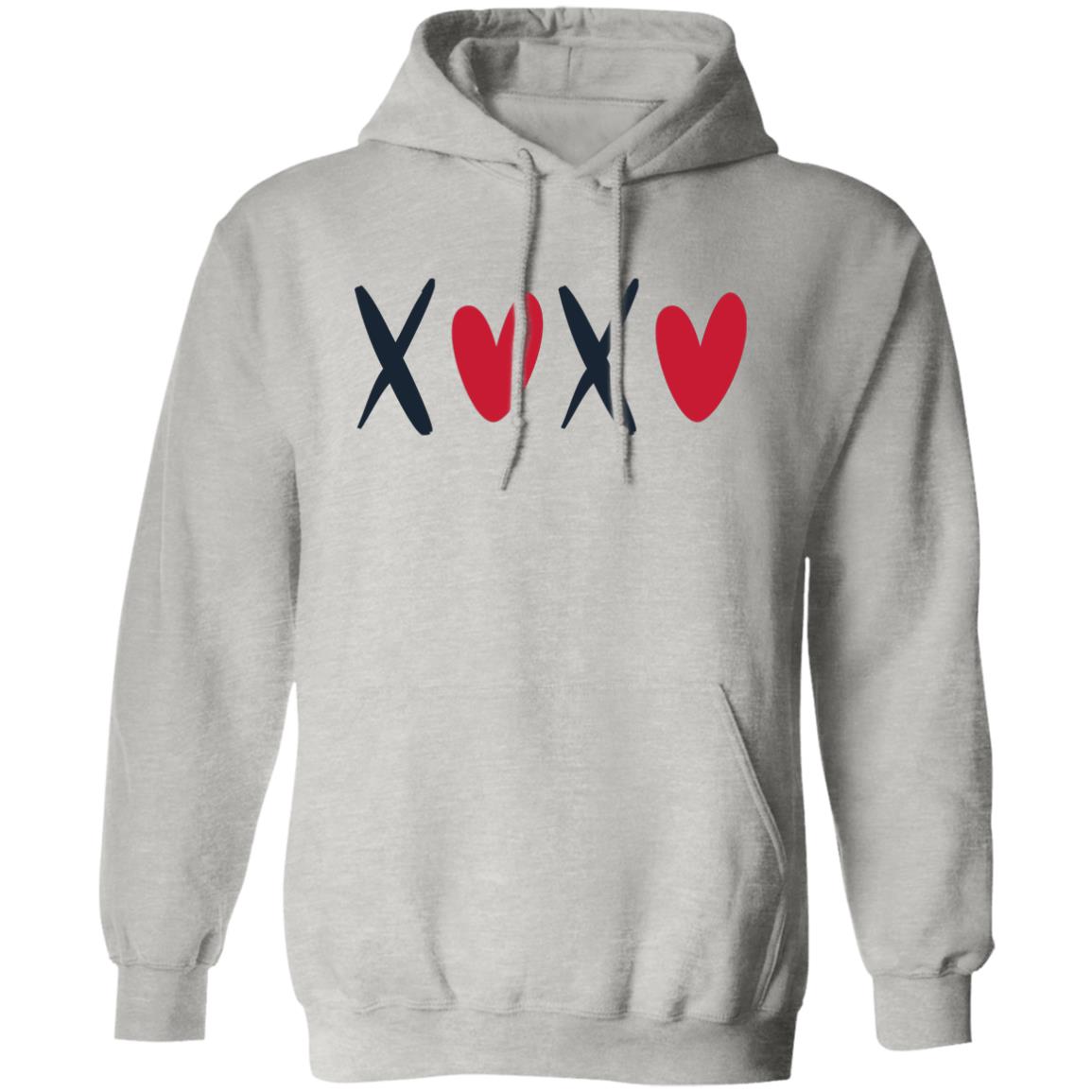 Adult XOXO Kisses and Red Hearts | Pullover | Gildan Heavy 50/50 Blend