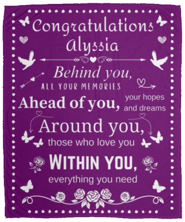 Personalized "Everything You Need" Recognition | Fleece Throw Blanket | 50inx60in