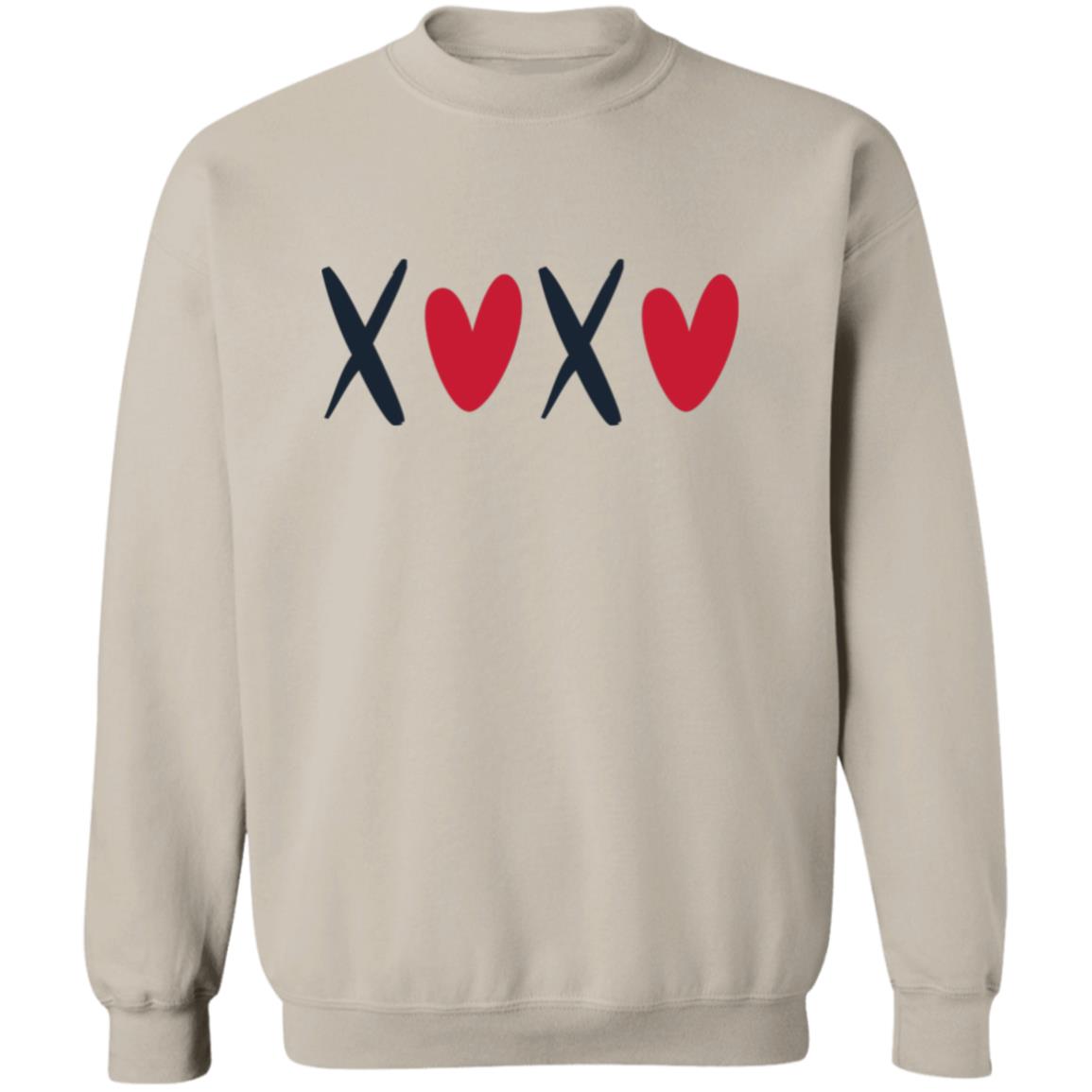 Adult XOXO Kisses and Red Hearts | Pullover | Gildan Heavy 50/50 Blend
