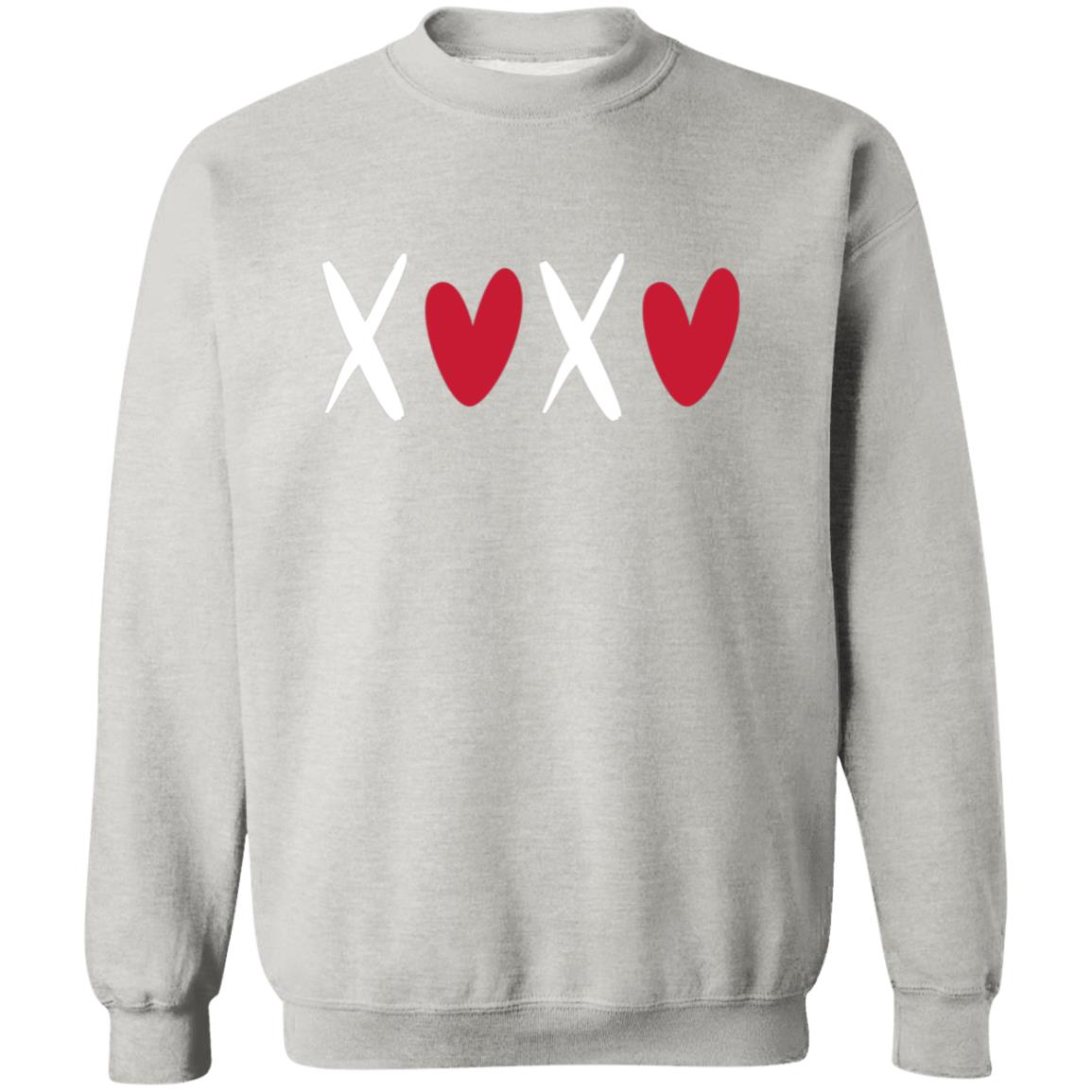 Adult WHI XOXO Kisses and Hearts | Pullover | Gildan Heavy 50/50 Blend