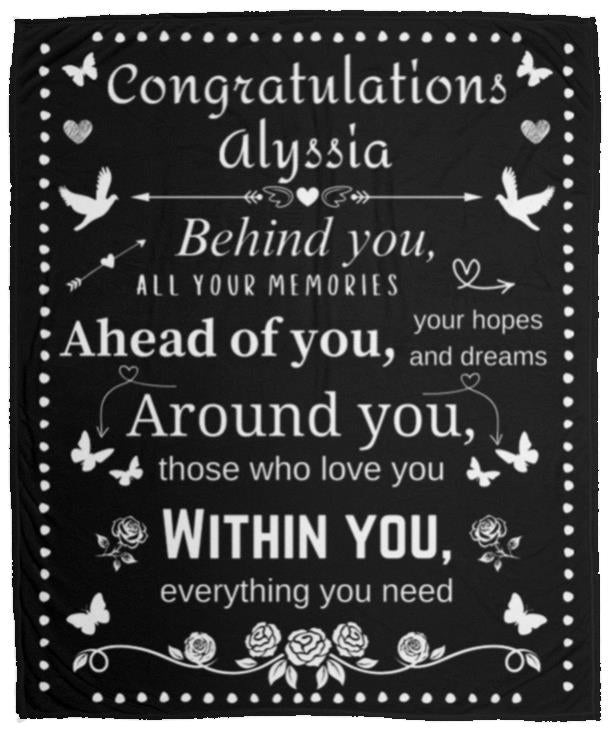 Personalized "Everything You Need" Recognition | Fleece Throw Blanket | 50inx60in
