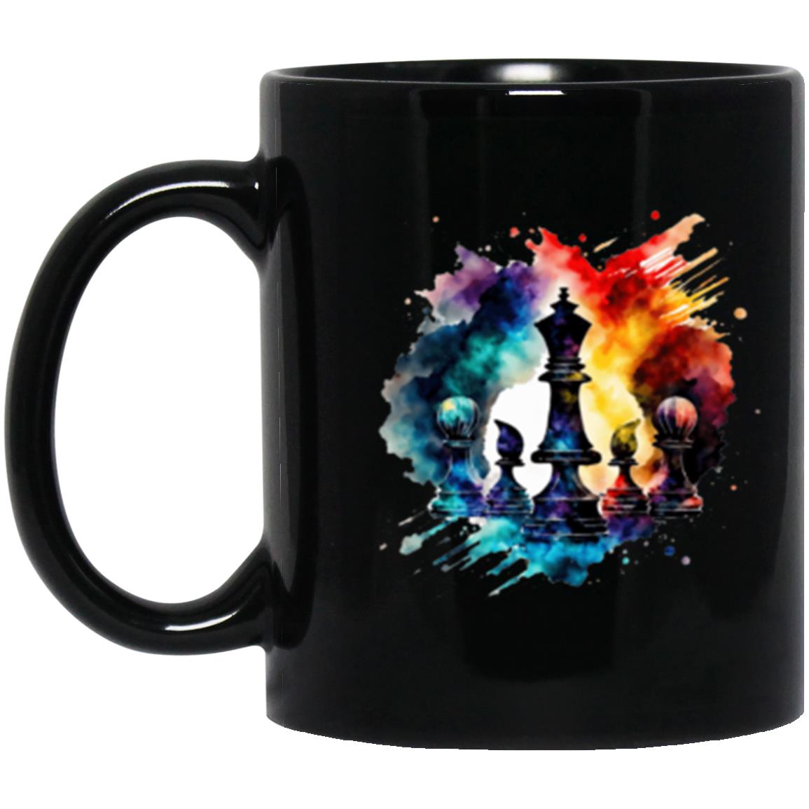 Black Queen Love | Most Powerful Piece | Graphic Chess Lover | 11oz Black Mug