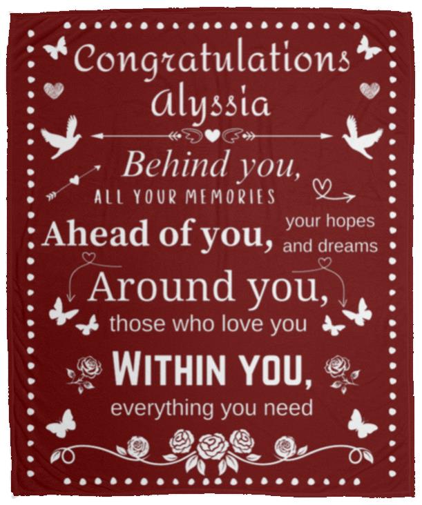 Personalized "Everything You Need" Recognition | Fleece Throw Blanket | 50inx60in