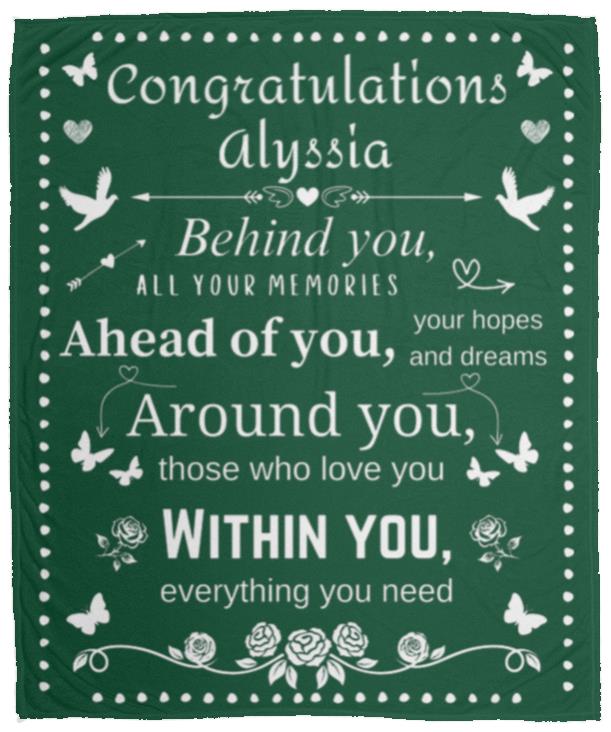Personalized "Everything You Need" Recognition | Fleece Throw Blanket | 50inx60in