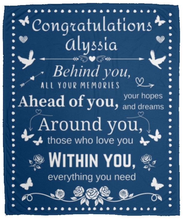 Personalized "Everything You Need" Recognition | Fleece Throw Blanket | 50inx60in