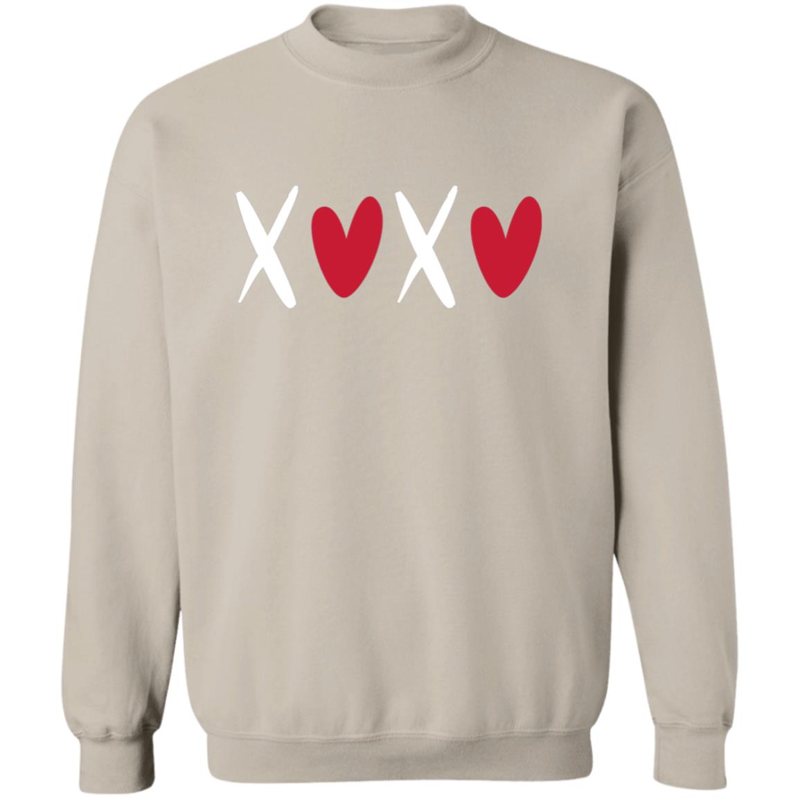 Adult WHI XOXO Kisses and Hearts | Pullover | Gildan Heavy 50/50 Blend