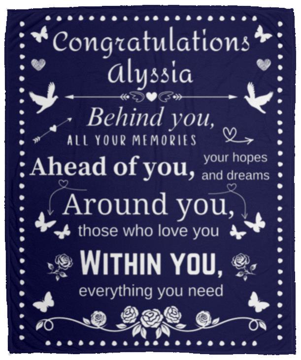 Personalized "Everything You Need" Recognition | Fleece Throw Blanket | 50inx60in