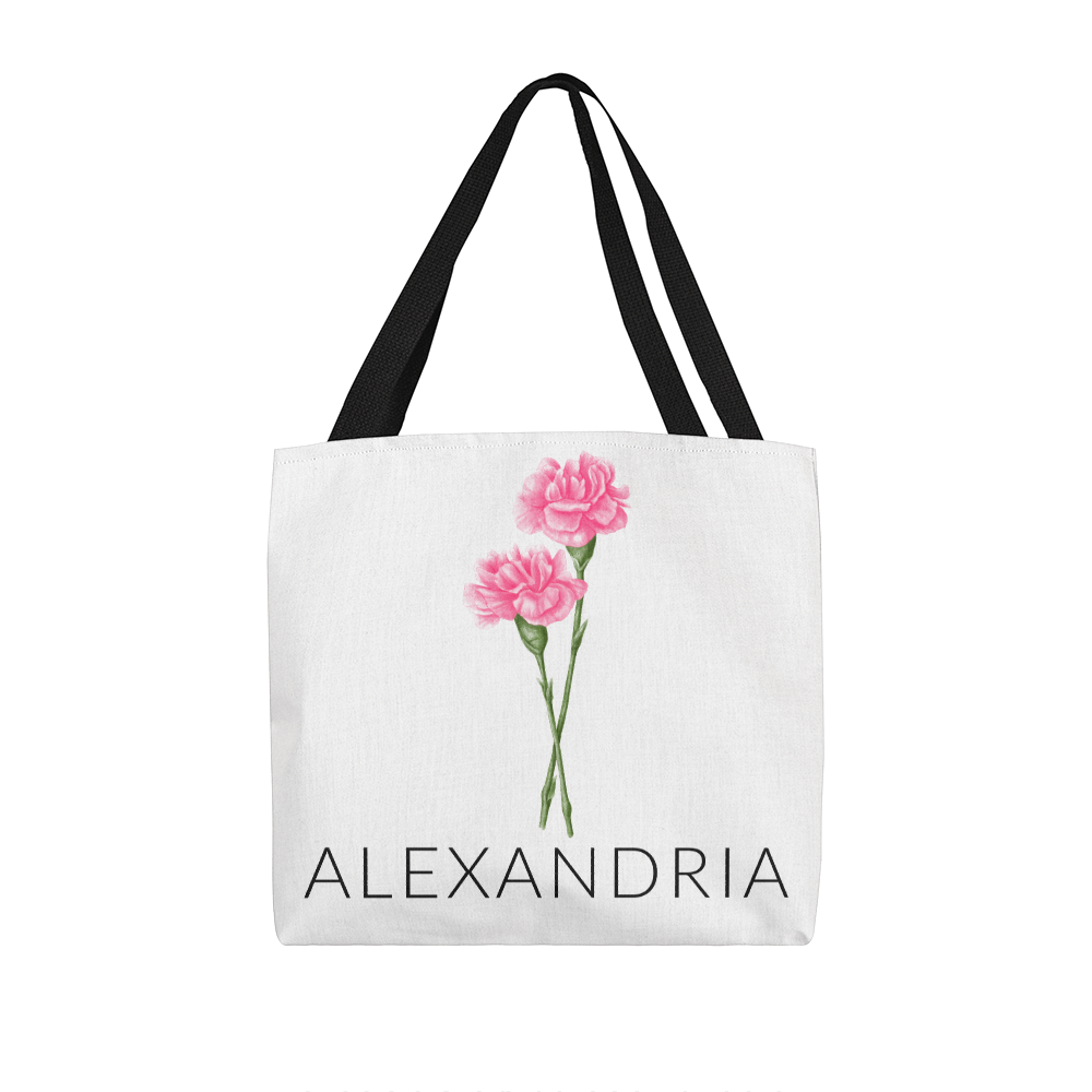Personalized Birth Flower Classic Tote Bag