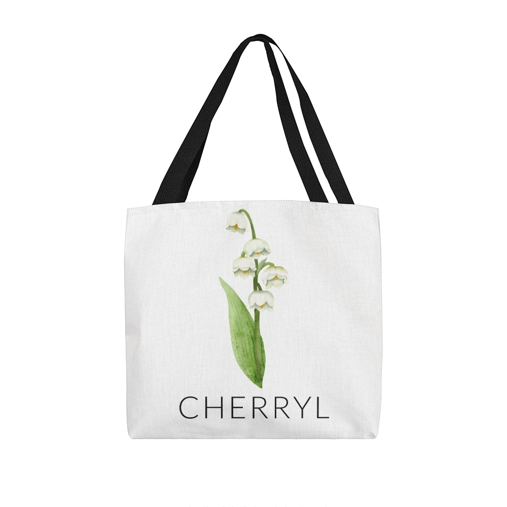 Personalized Birth Flower Classic Tote Bag