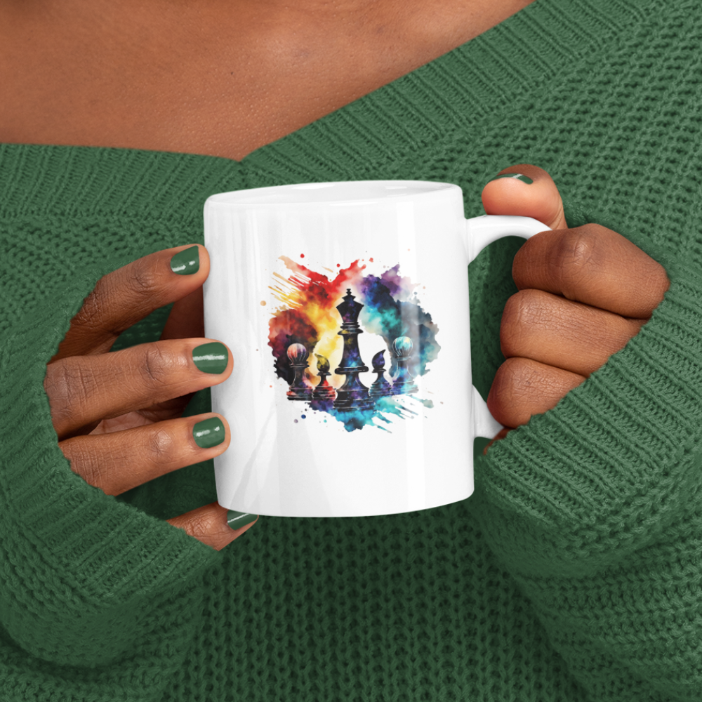 Black Queen Love | Most Powerful Piece | Graphic Chess Lover | 11oz White Mug