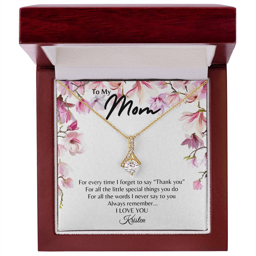 Personalized Thank You Mom | Alluring Beauty Pendant Necklace