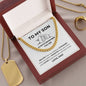 Son - Brave Strong Smart - I Love You - To Son From Dad - Cuban Link Chain