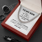 Son - Brave Strong Smart - I Love You - To Son From Dad - Cuban Link Chain