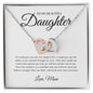 Daughter - From Mom - Through My Eyes - Hearts Necklace