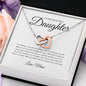 Daughter - From Mom - Through My Eyes - Hearts Necklace