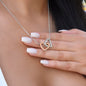 Daughter - From Mom - Through My Eyes (BLK) - Hearts Necklace