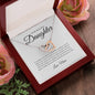 Daughter - From Mom - Through My Eyes - Hearts Necklace