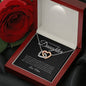 Daughter - From Mom - Through My Eyes (BLK) - Hearts Necklace