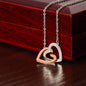 Daughter - Proud Father - Interlocking Hearts