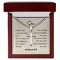 Son - Joshua 1:9 - Cross Necklace