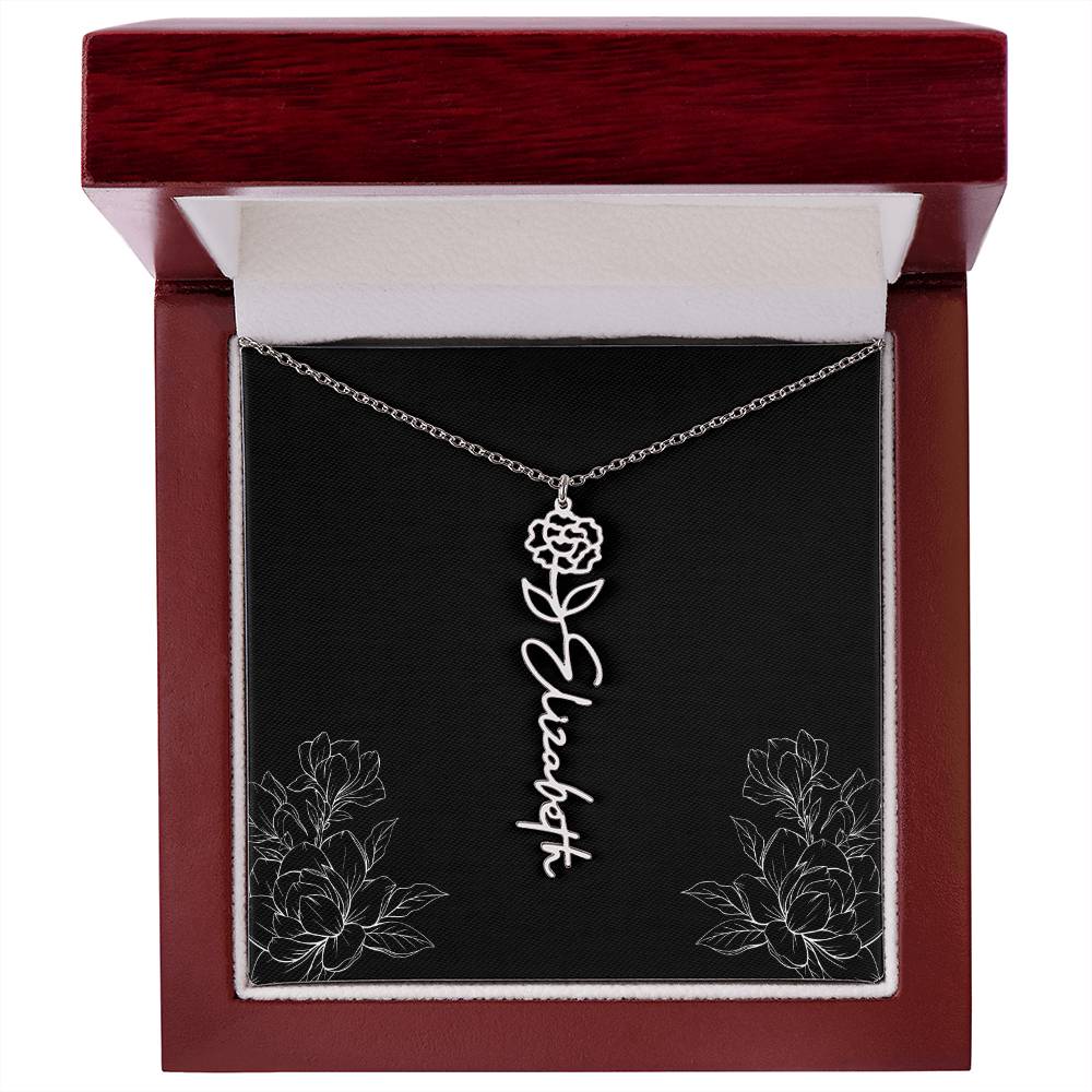 Birth Flower | Name Necklace | Custom