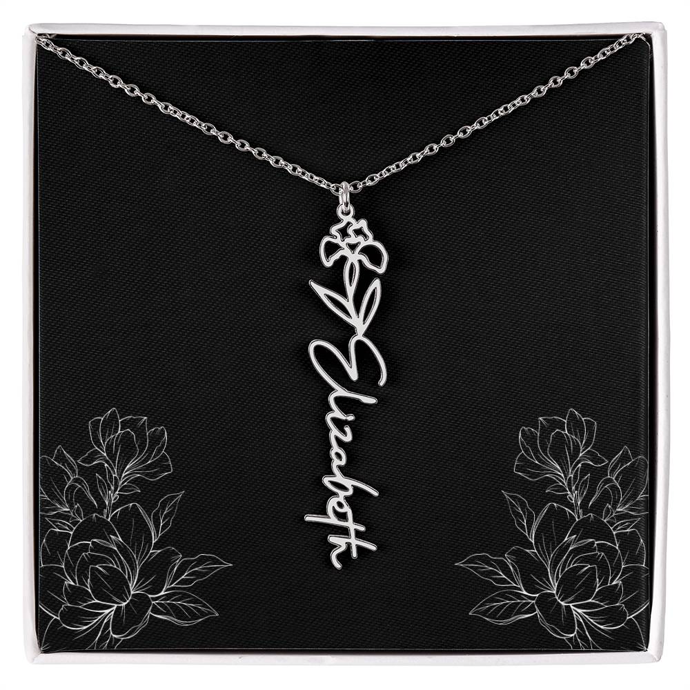 Birth Flower | Name Necklace | Custom
