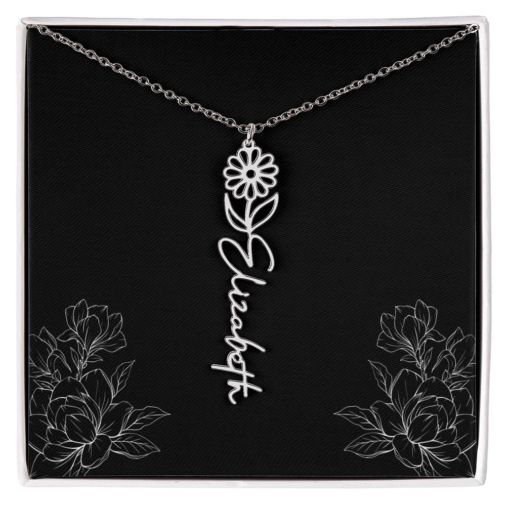 Birth Flower | Name Necklace | Custom