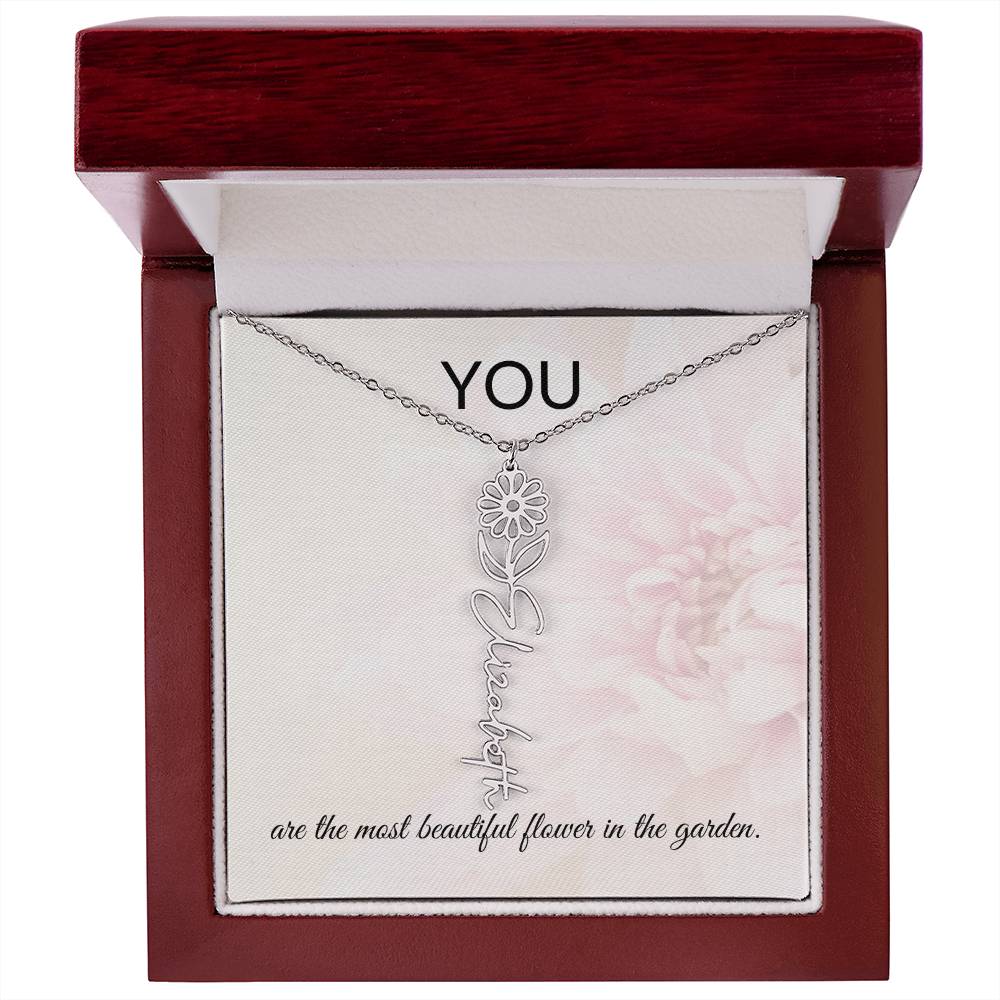 Beautiful Flower | Name Necklace | Custom
