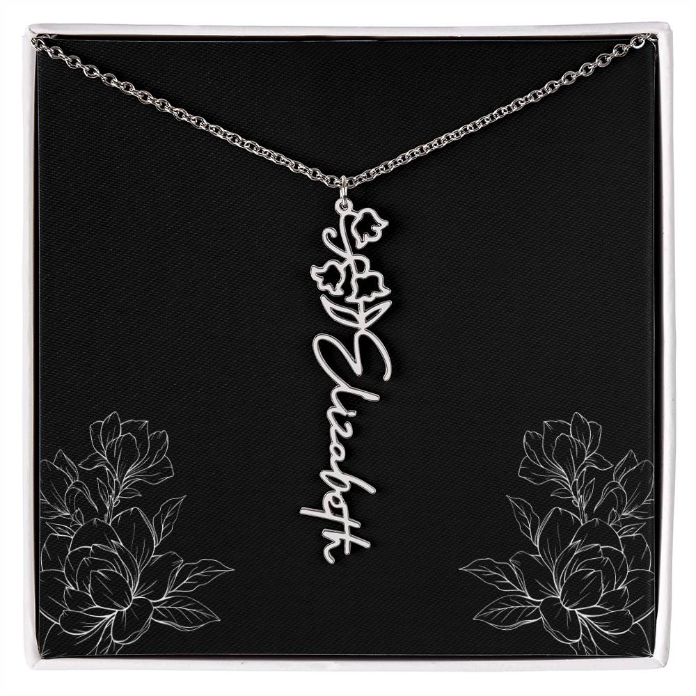 Birth Flower | Name Necklace | Custom