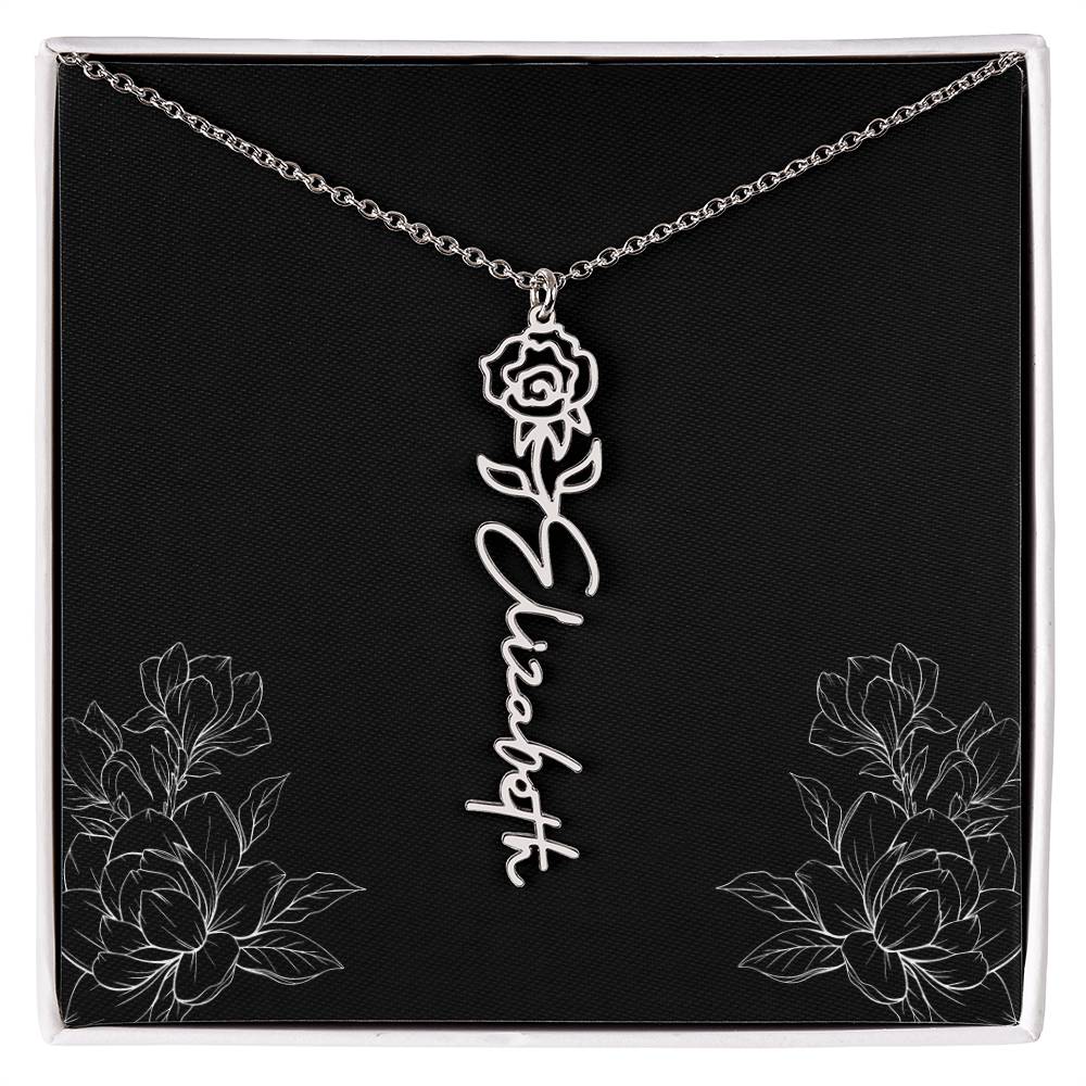 Birth Flower | Name Necklace | Custom