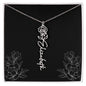 Custom - Birth Flower - Name Necklace