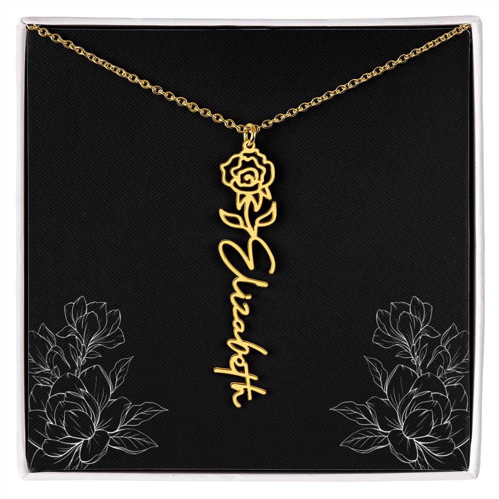 Birth Flower | Name Necklace | Custom